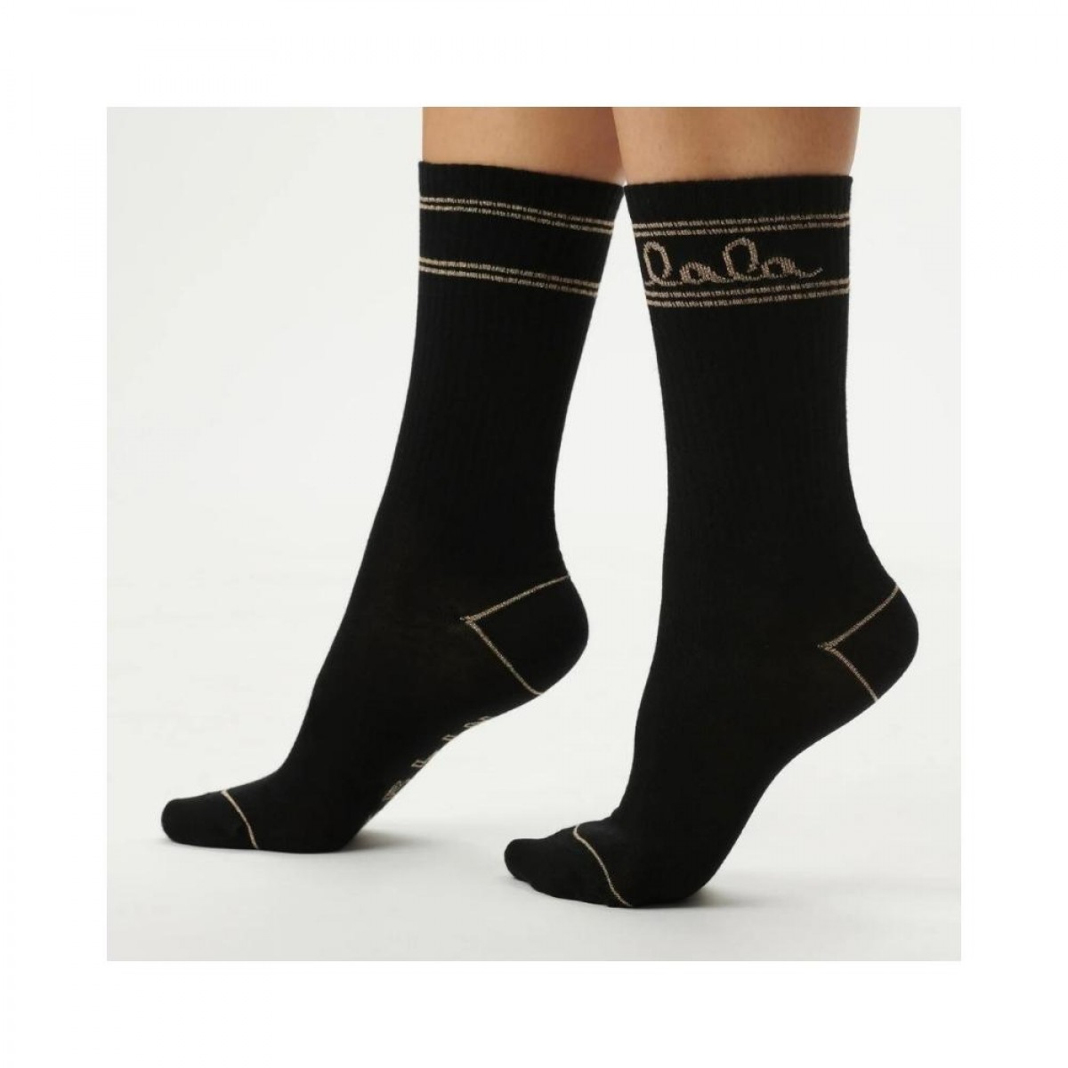 socks alja - black - side stående