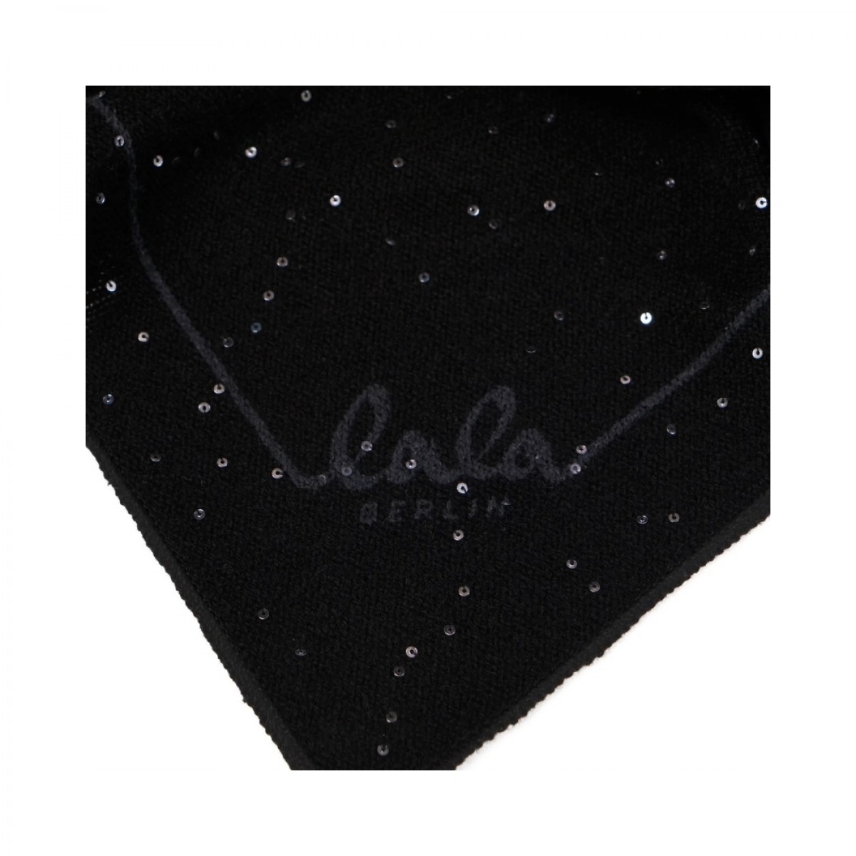 triangle solid m - black sequins - logo