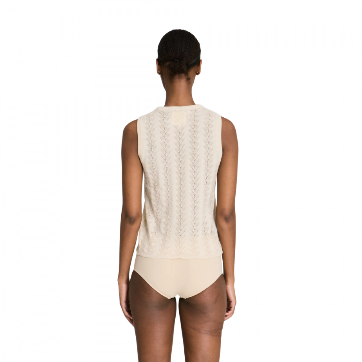 sofie butterfly knit top - ecru - ryg