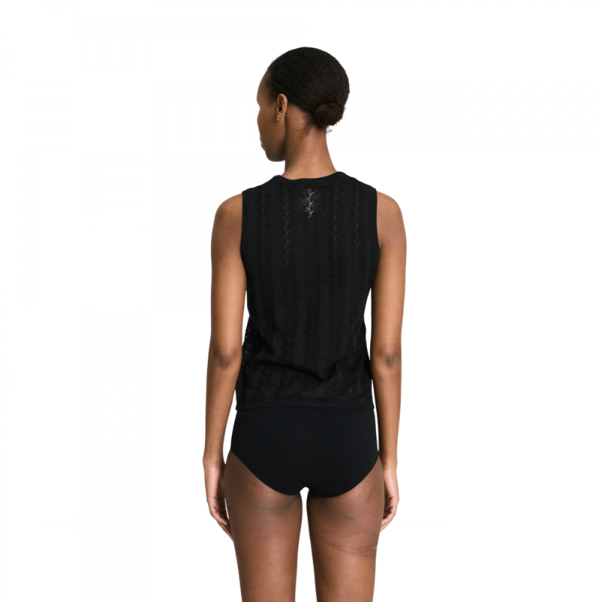 sofie butterfly knit top - black - ryg