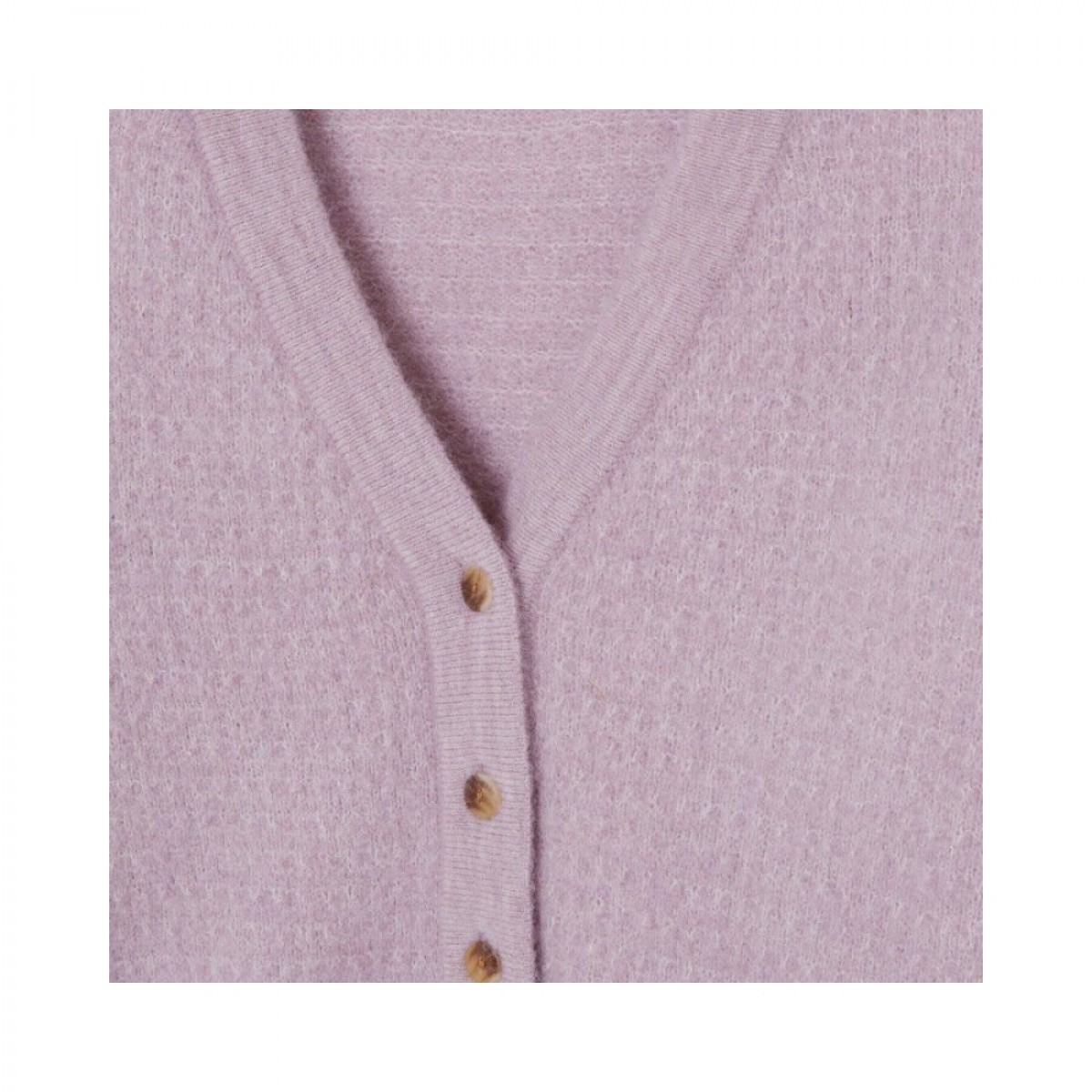women's cardigan vitow - multimelange lilac - tæt front