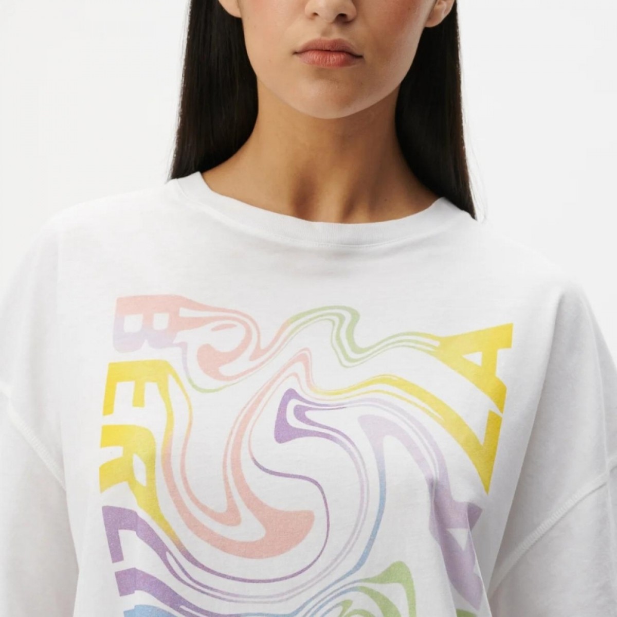 t-shirt creo swirl - white - logo