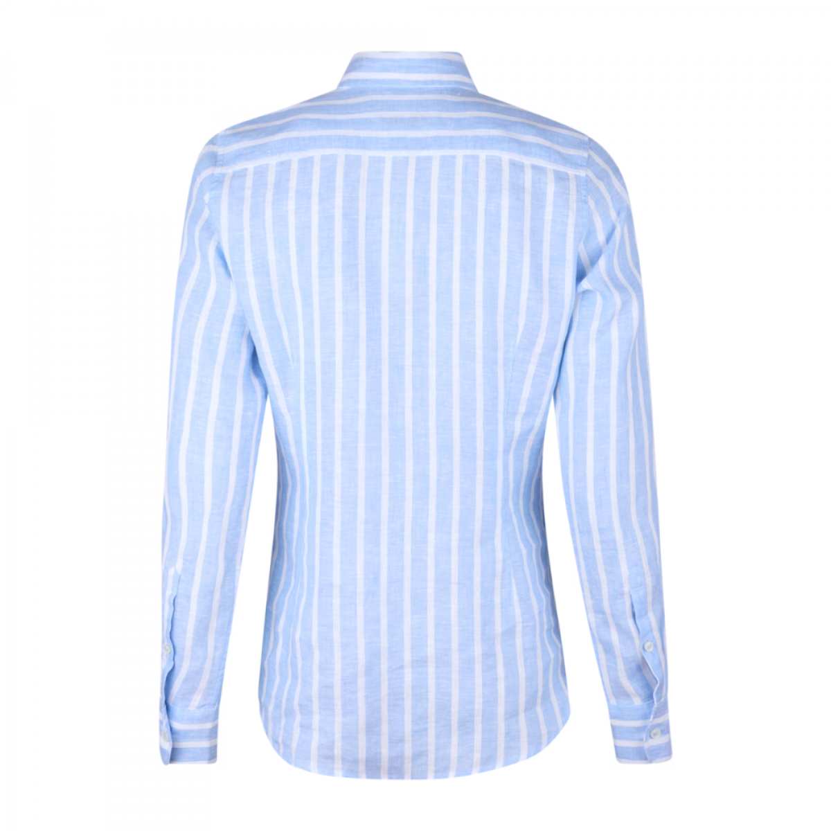 sofie linen shirt - blue stripe - ryg