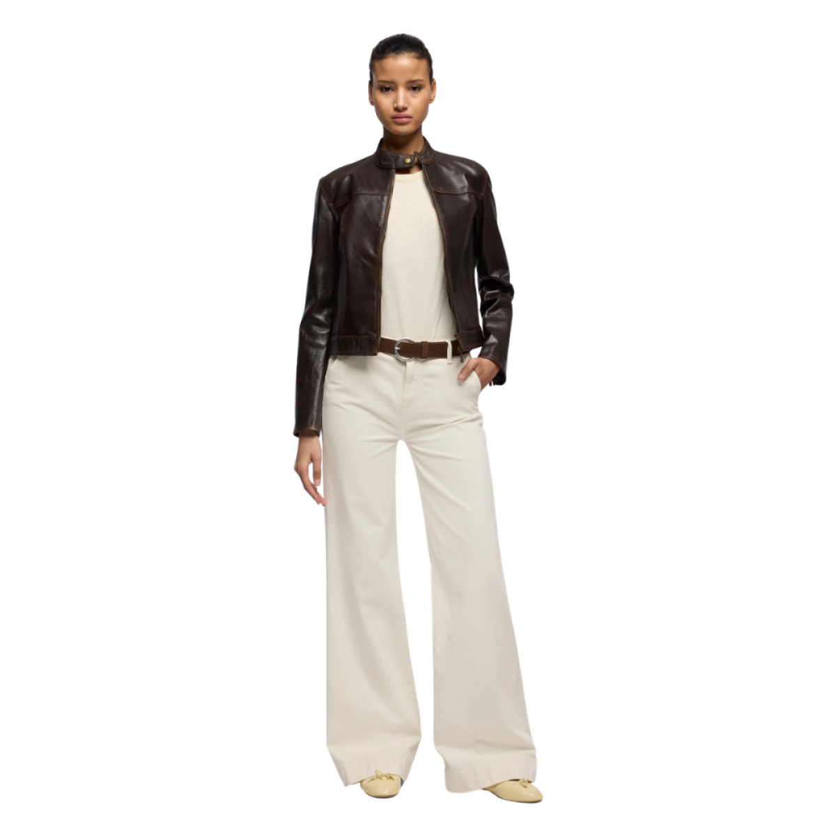 modern dojo comfort twill - ecru - look