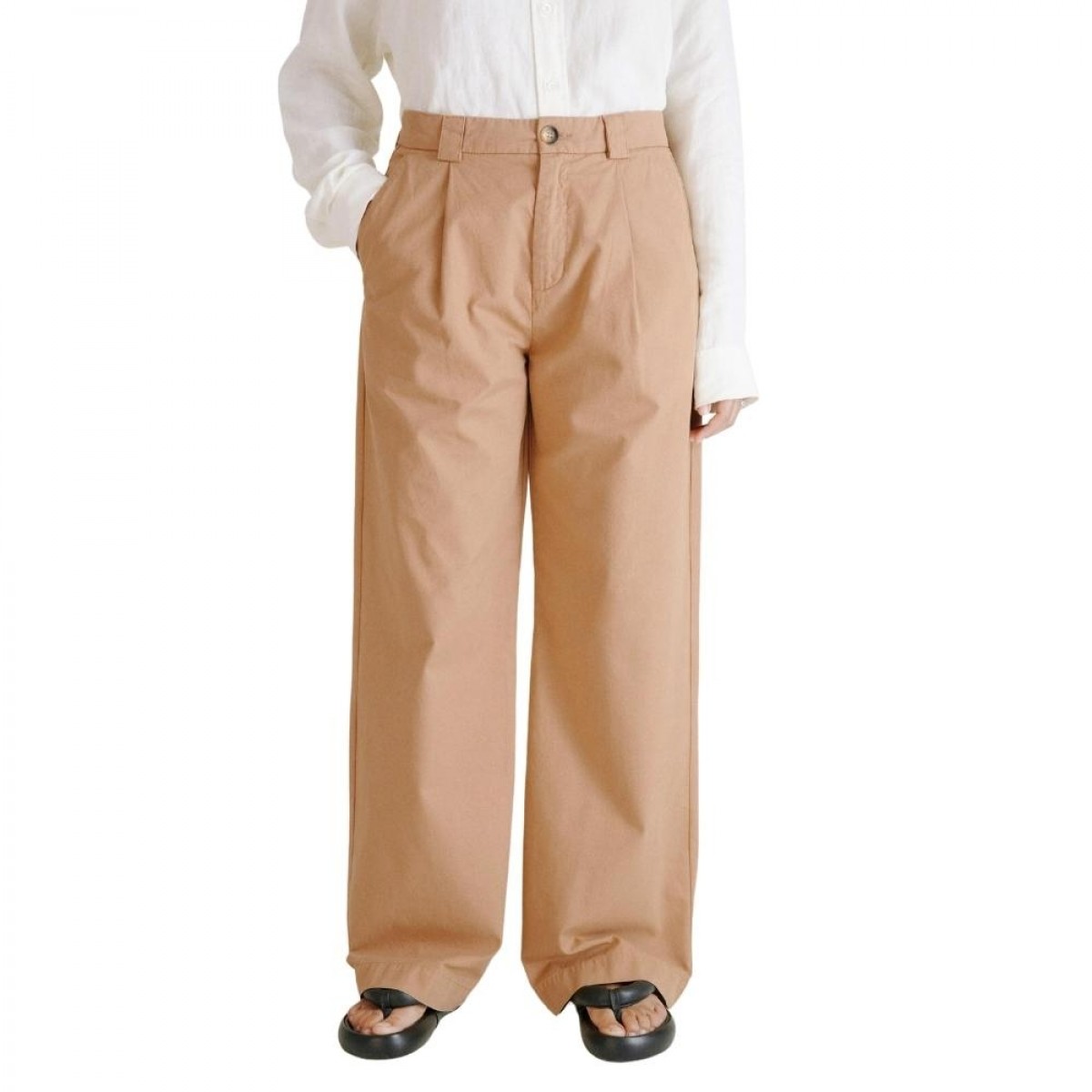 novel trousers - beige - front