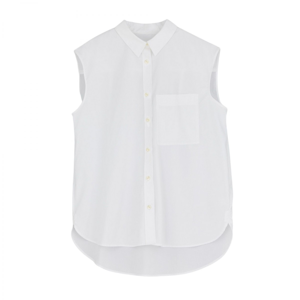 sleeveless tailored - white - front