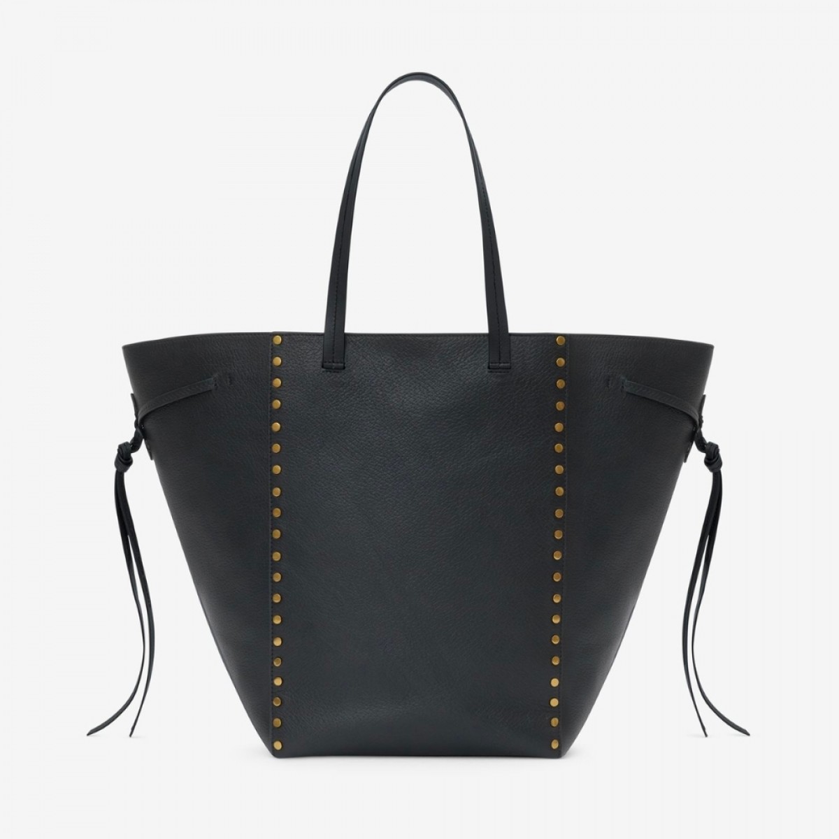 oskan leather tote bag - black - bagfra 