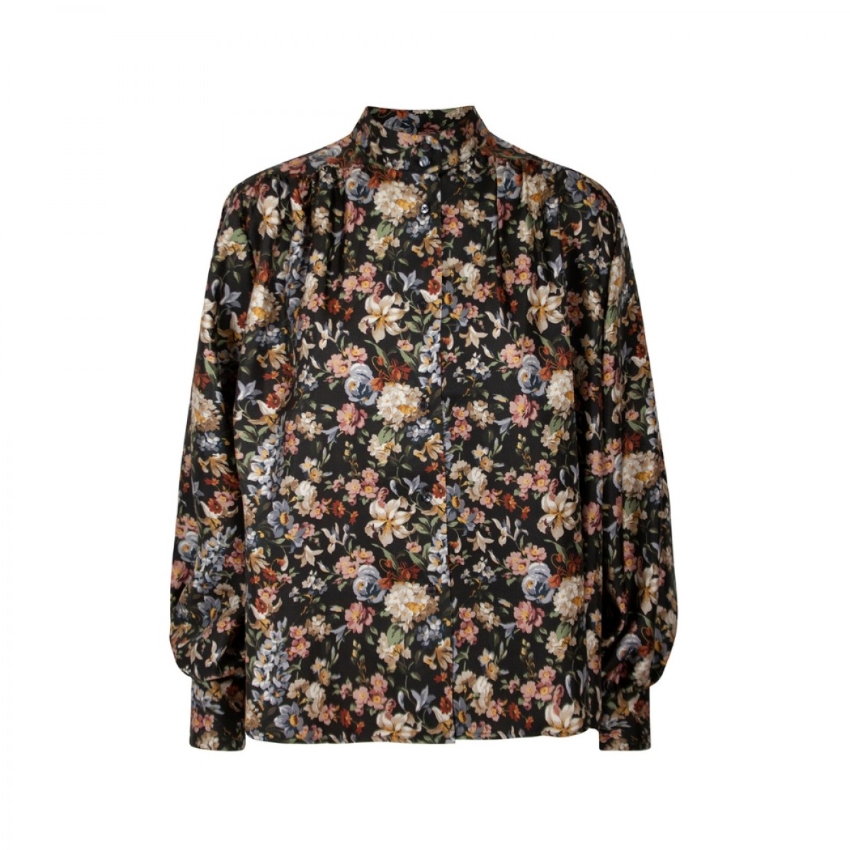 florence shirt - midnight floral - front