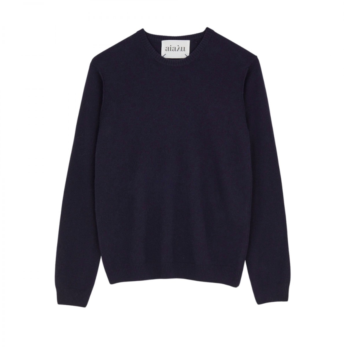 leonardo cashmere sweater - black blue - front