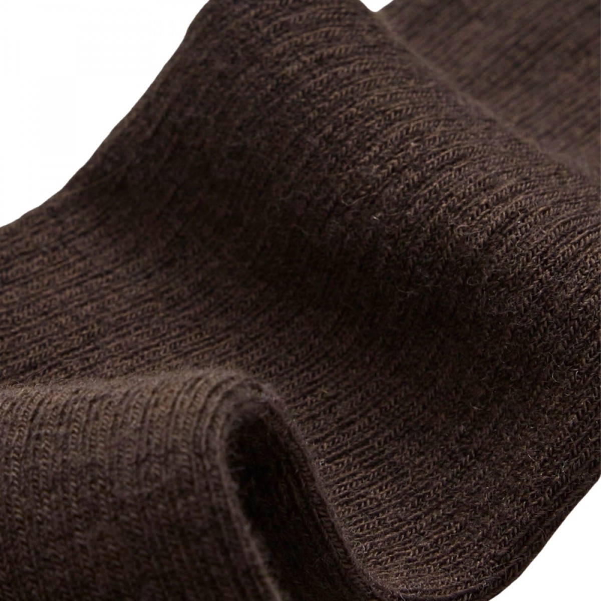 wool rib socks - brown - kvalitet