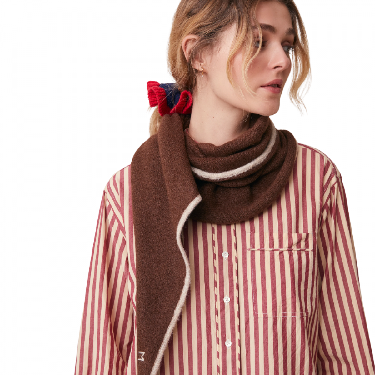moismont scarf elly no 218 violin - brown - front