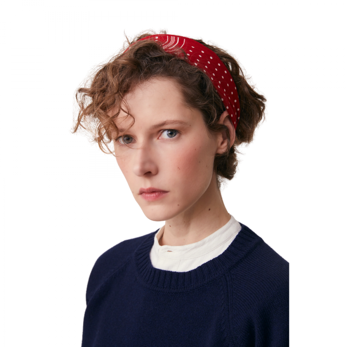 moismont scarf allegra no843 theater - red - model look