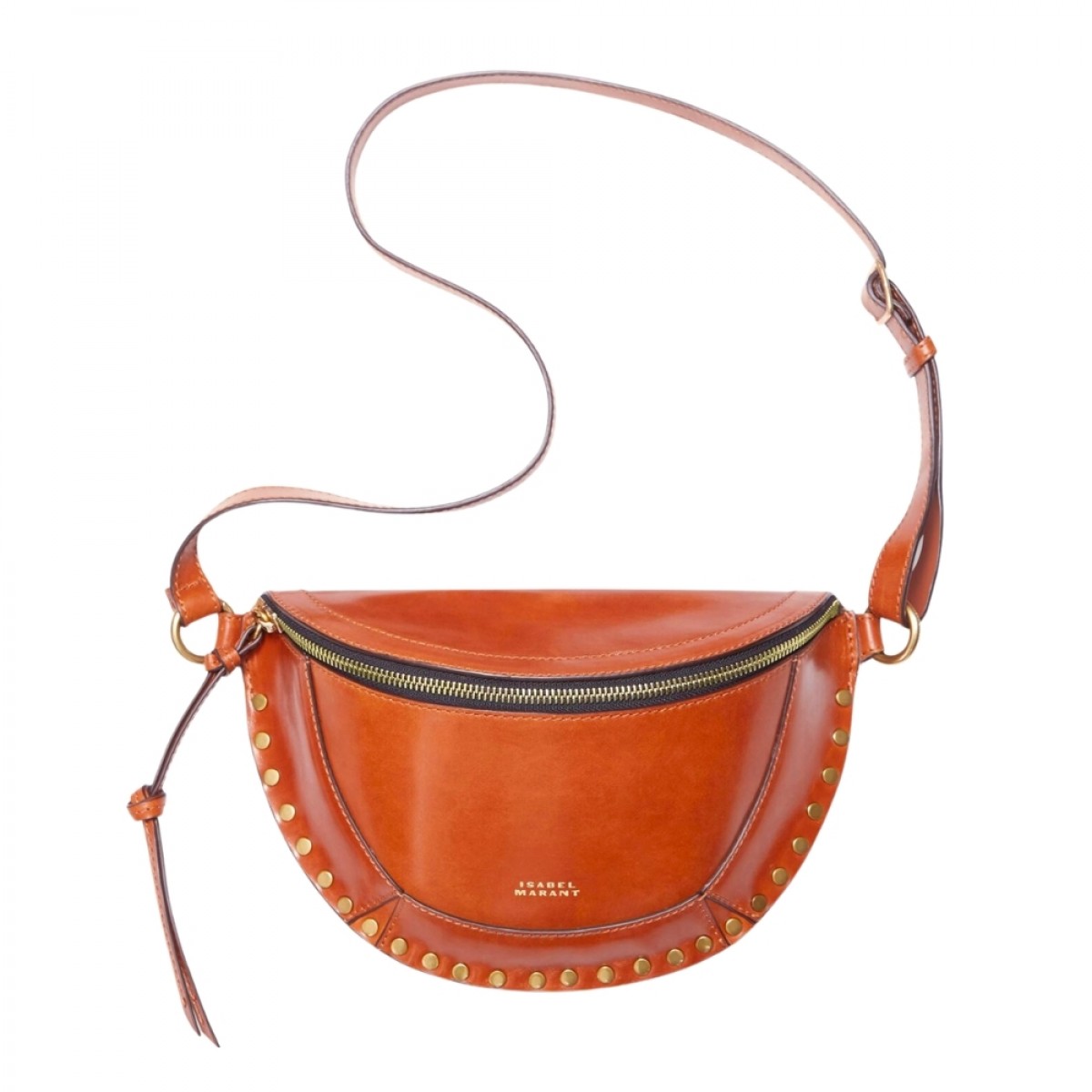 skano leather belt bag - cognac - med strop