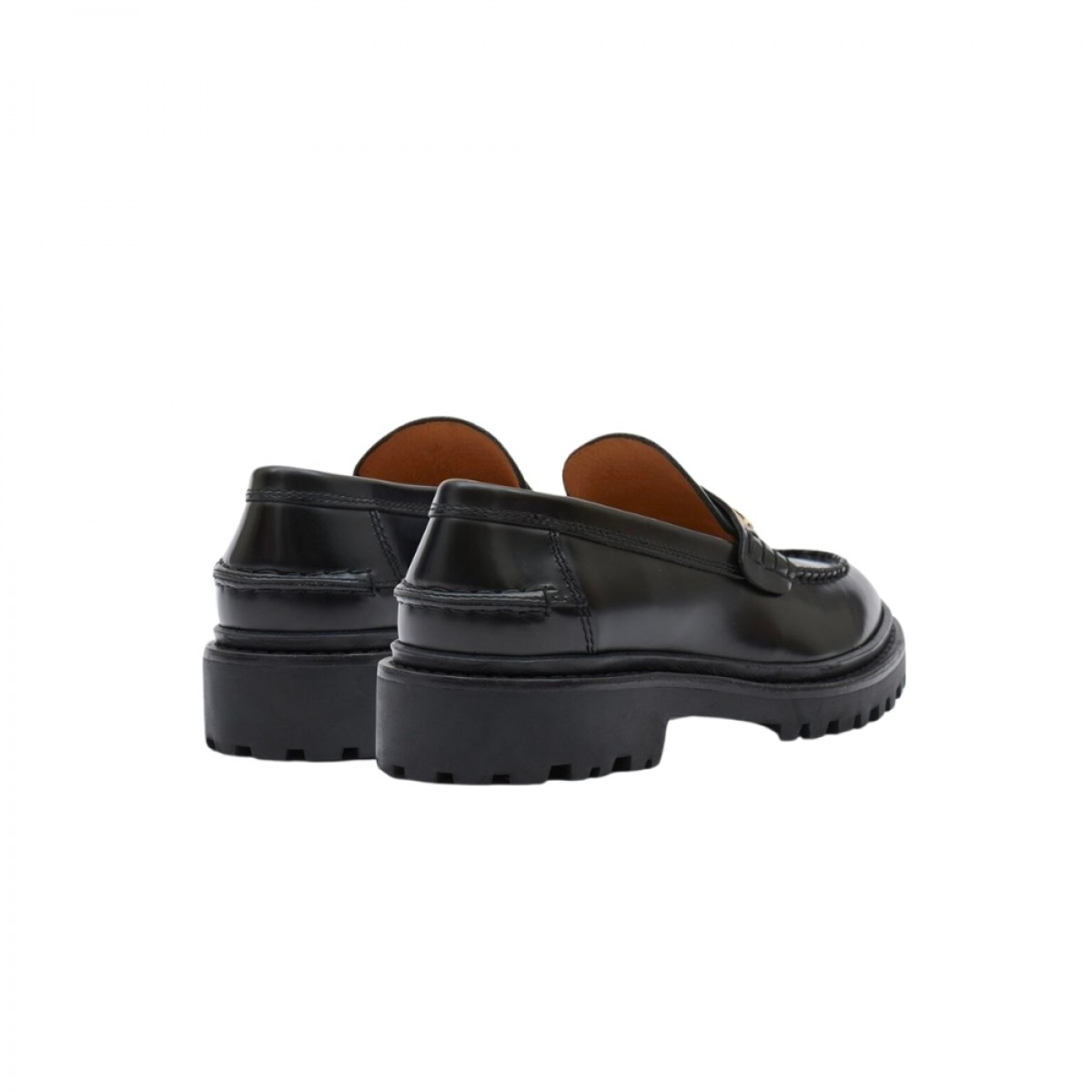 frezza leather loafers - black - front - bagfra 
