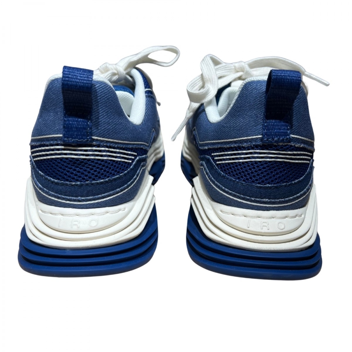 wave chunky sneakers - patchwork denim - logo