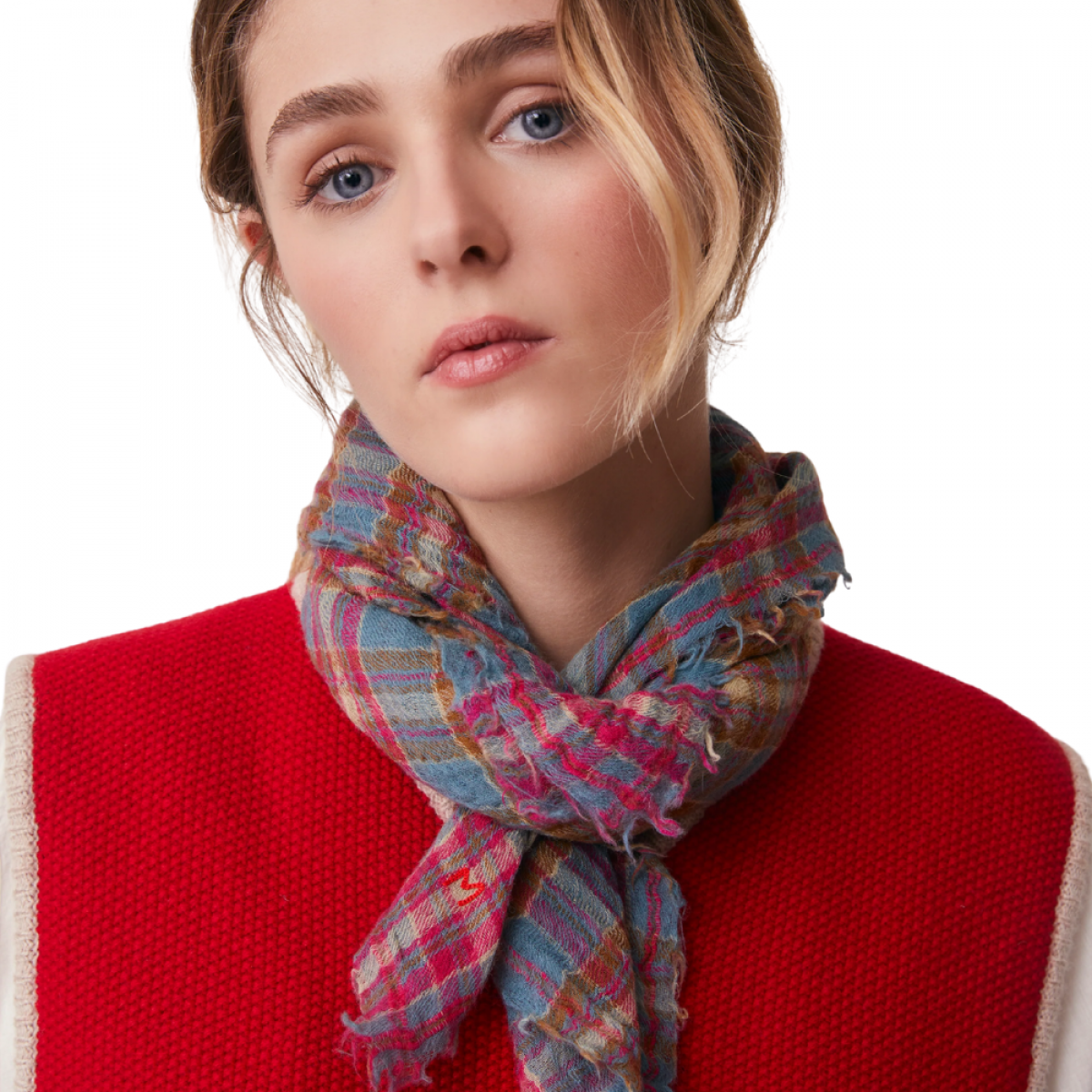 moismont scarf magda no 793 farce - camel - model front