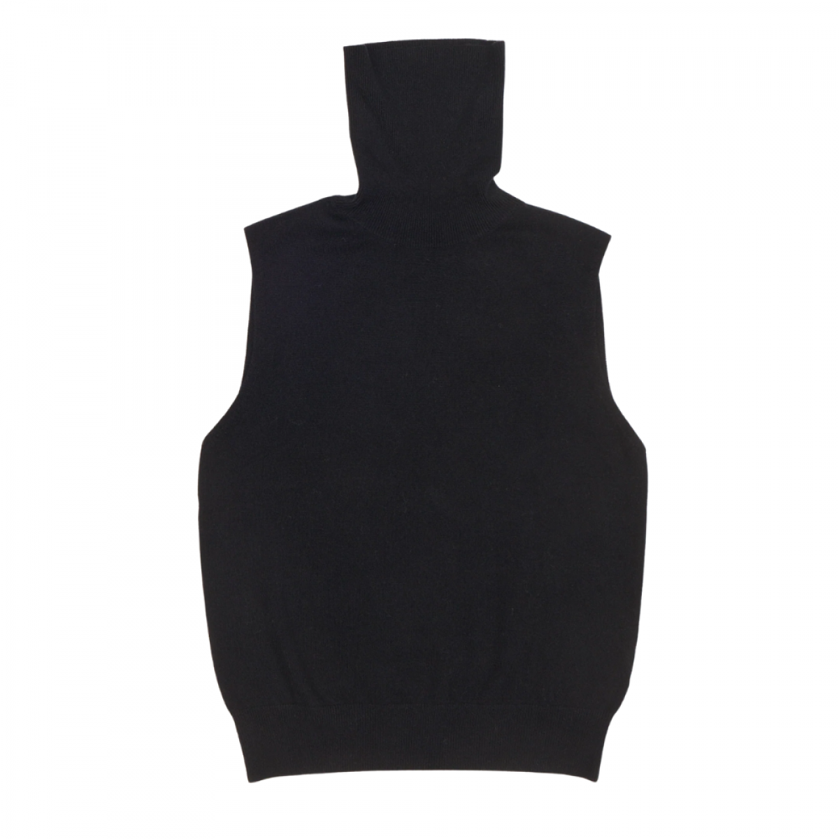 rhea sleeveless turtle - black - front
