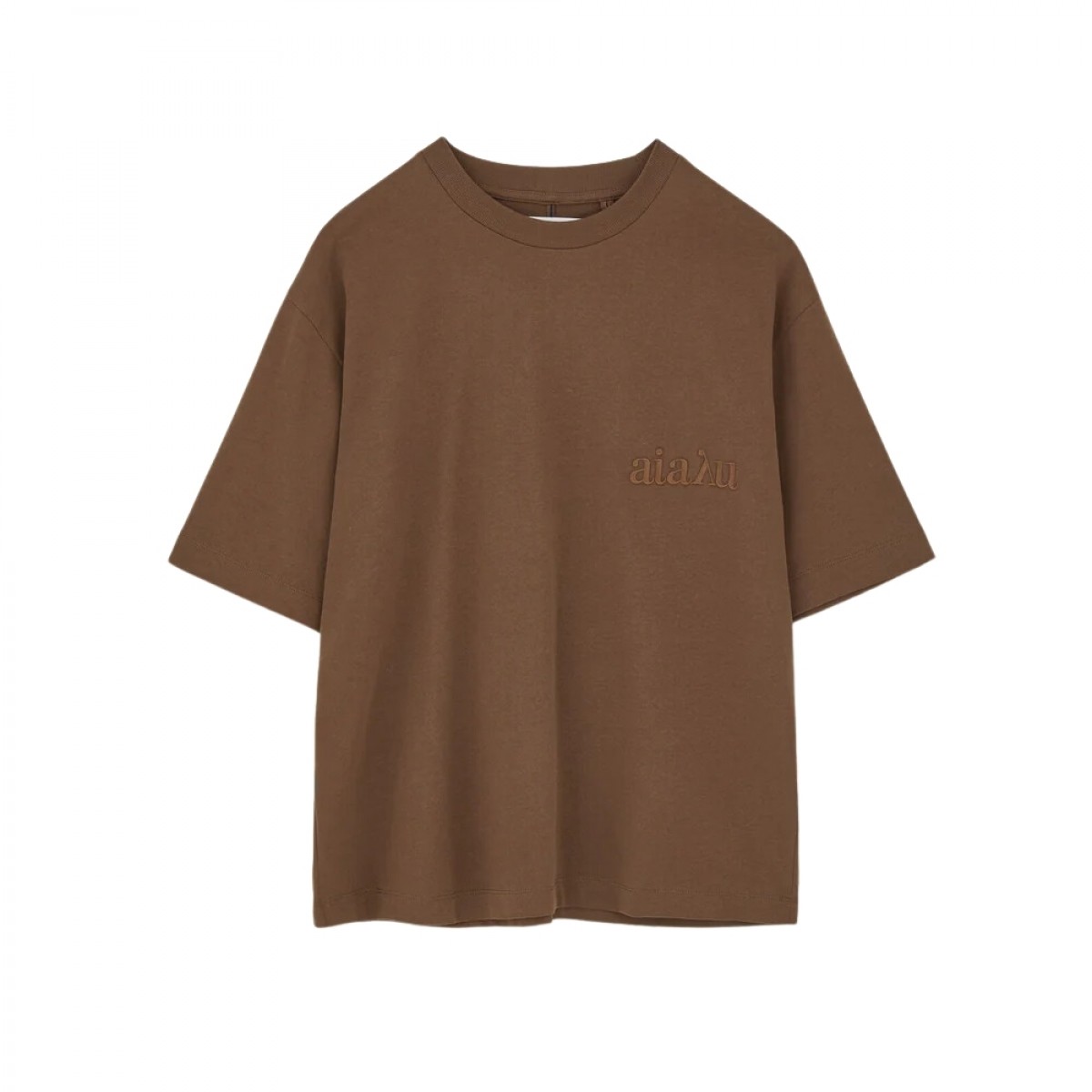lou circular tee - coffee - front