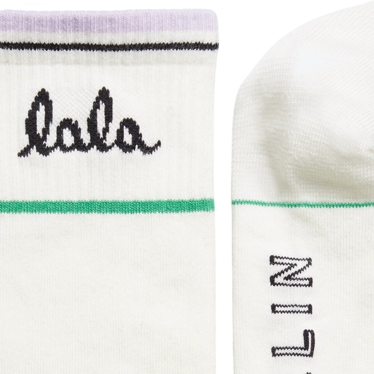 socks allena - white - logo