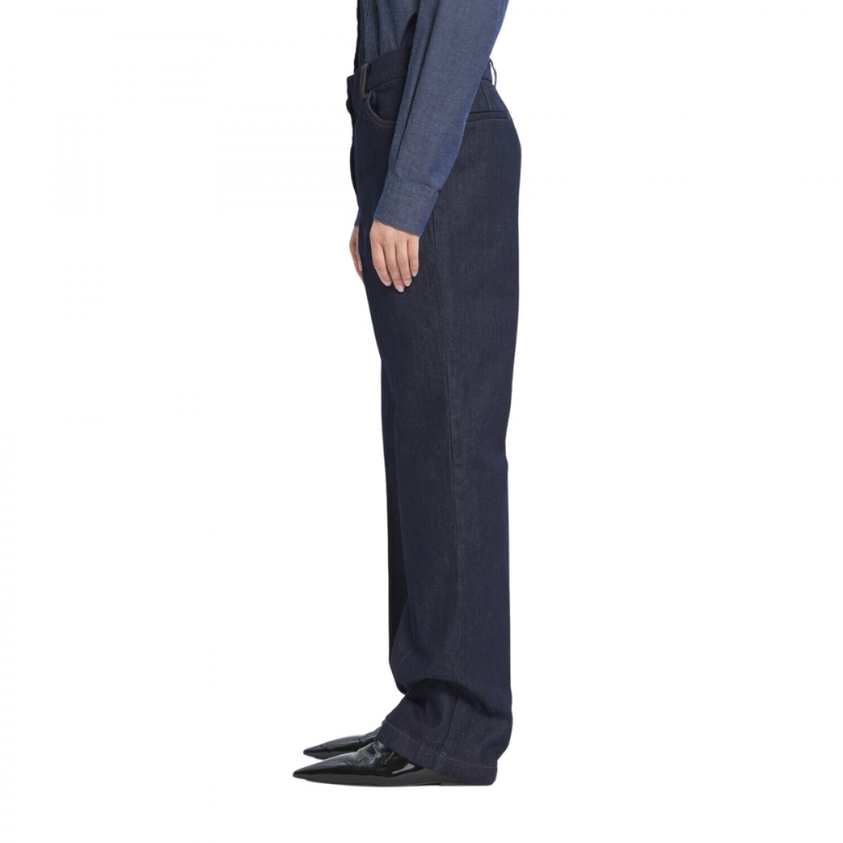 pantalone luciano geco - navy - fra siden 
