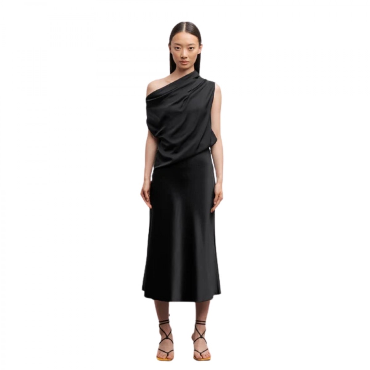 lana silk tank - black - look 2