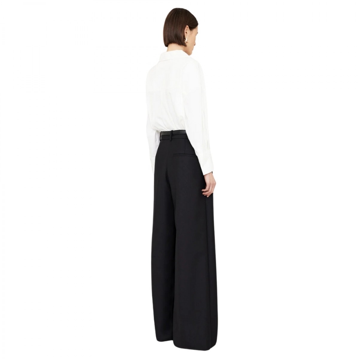 aninie bing mika shirt - white - ryg