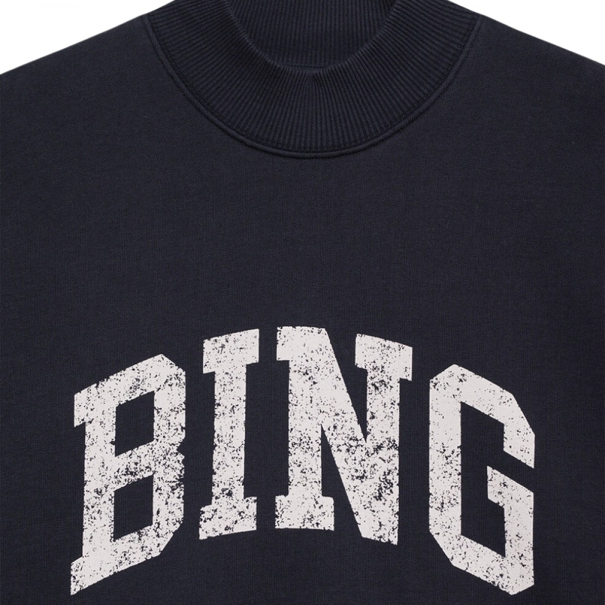 anine bing bradie sweatshirt bing - navy - logo