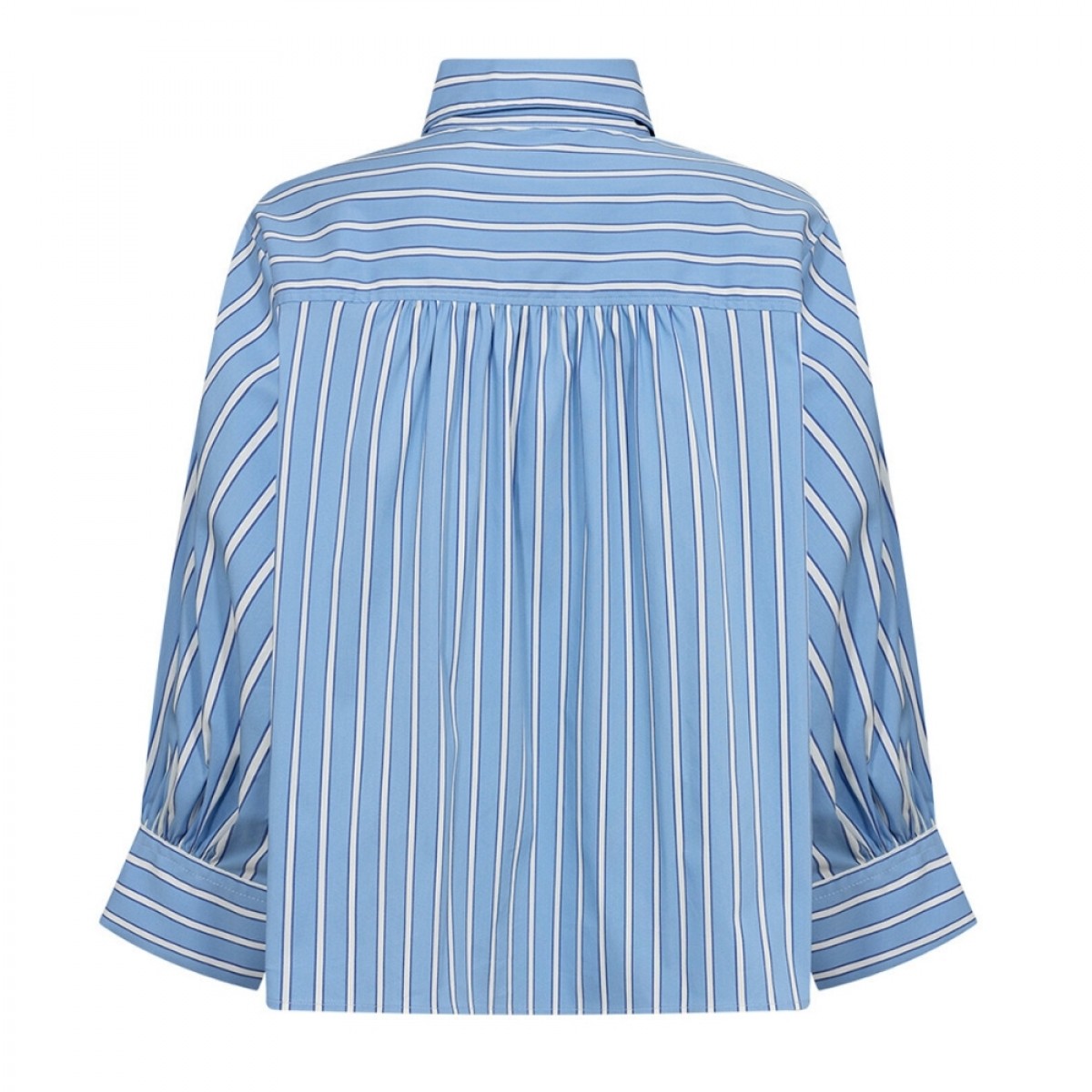 trw new hepburn shirt malibu stripe - clear sky blue - bagfra 