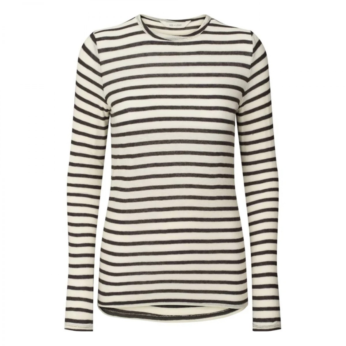 thyra wool sailor top - denim stripe - front
