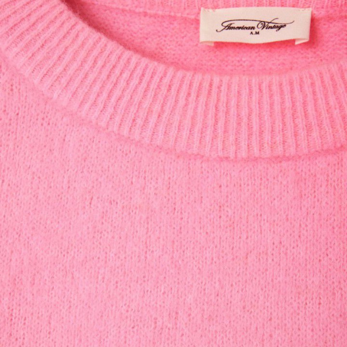 women's jumper vitow - melange rose - hals