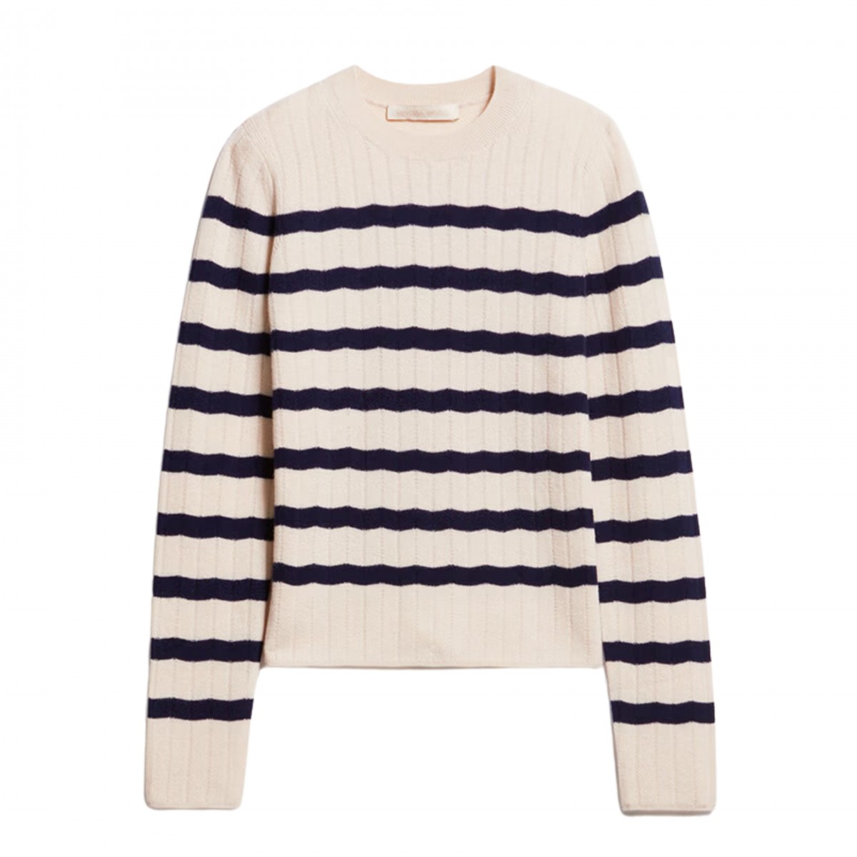 estelle sweater - ecru/navy - front
