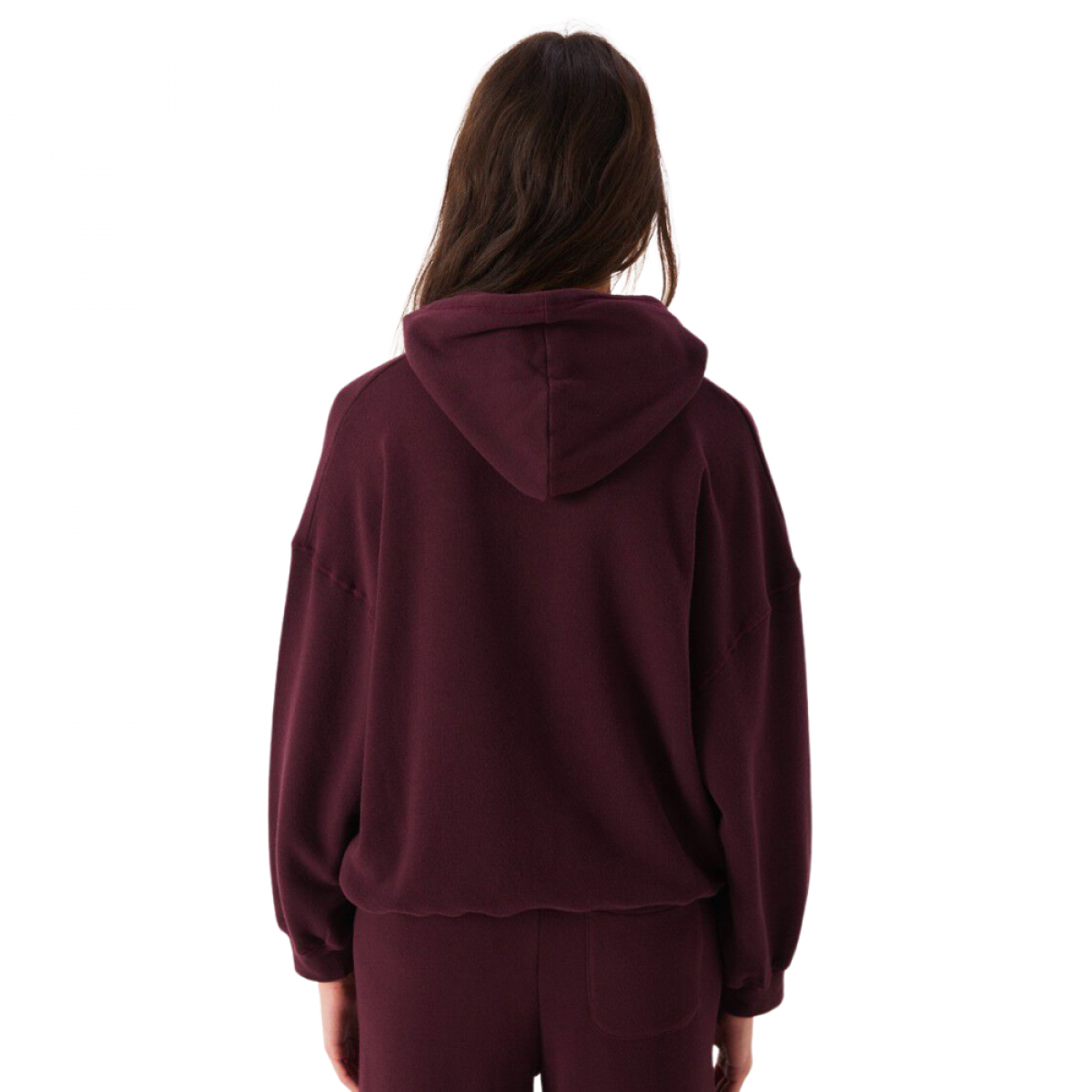 women's hoodie atubay - wine lees - ryg