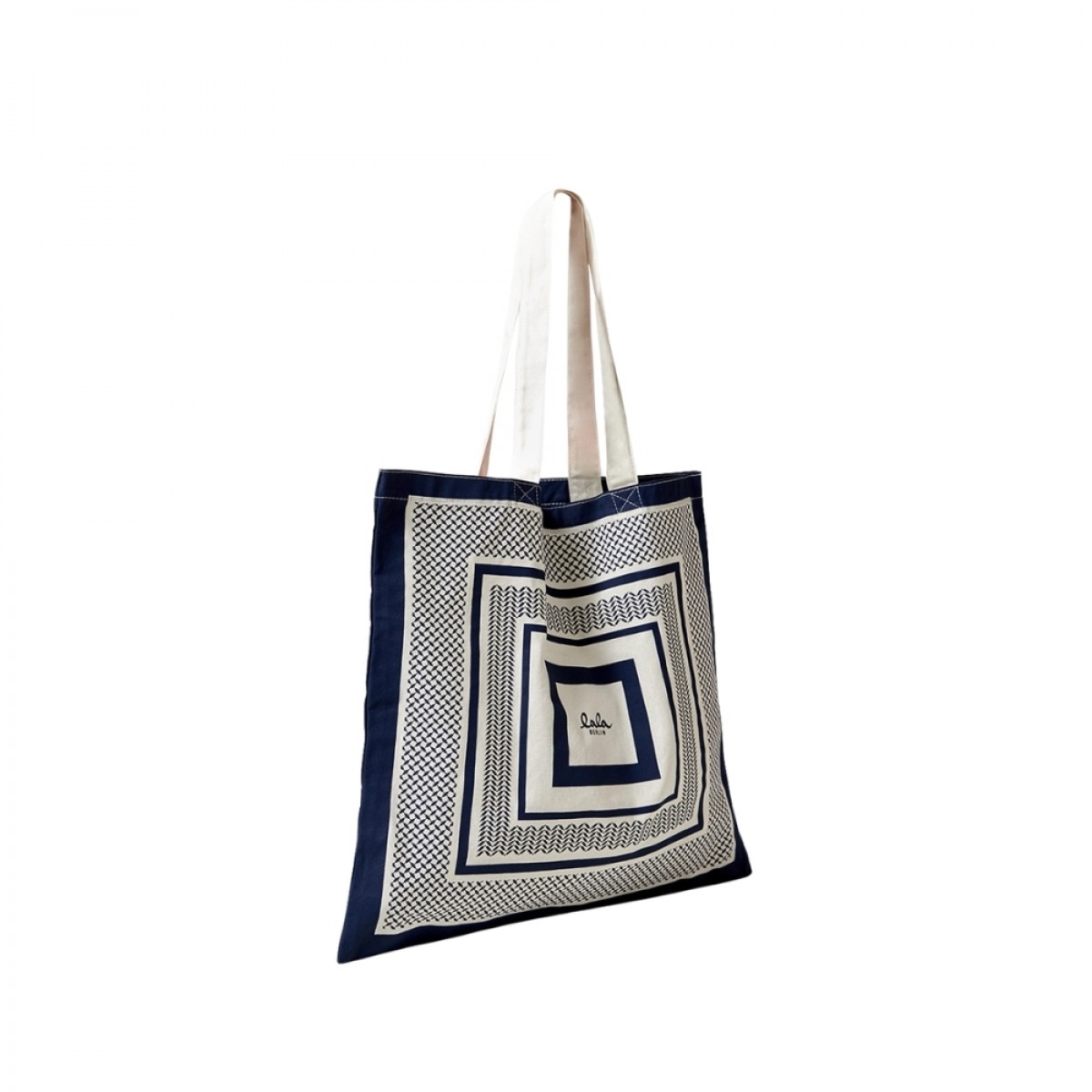 tote maja - heritage stripe navy - fra siden