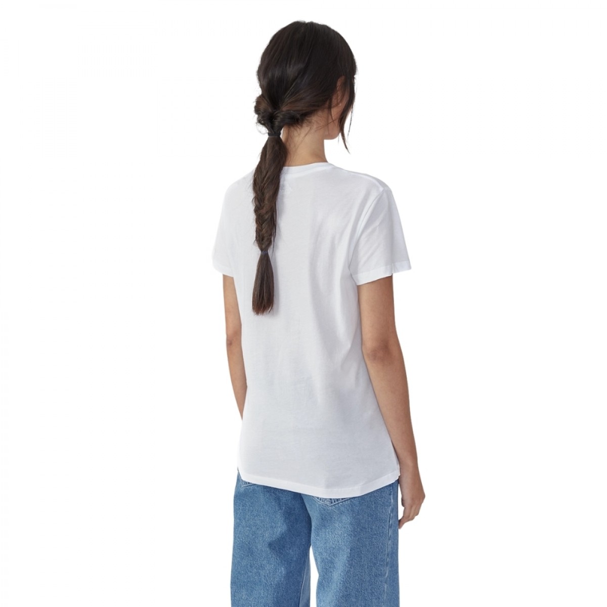 lala berlin t-shirt cara - white/blue - ryg