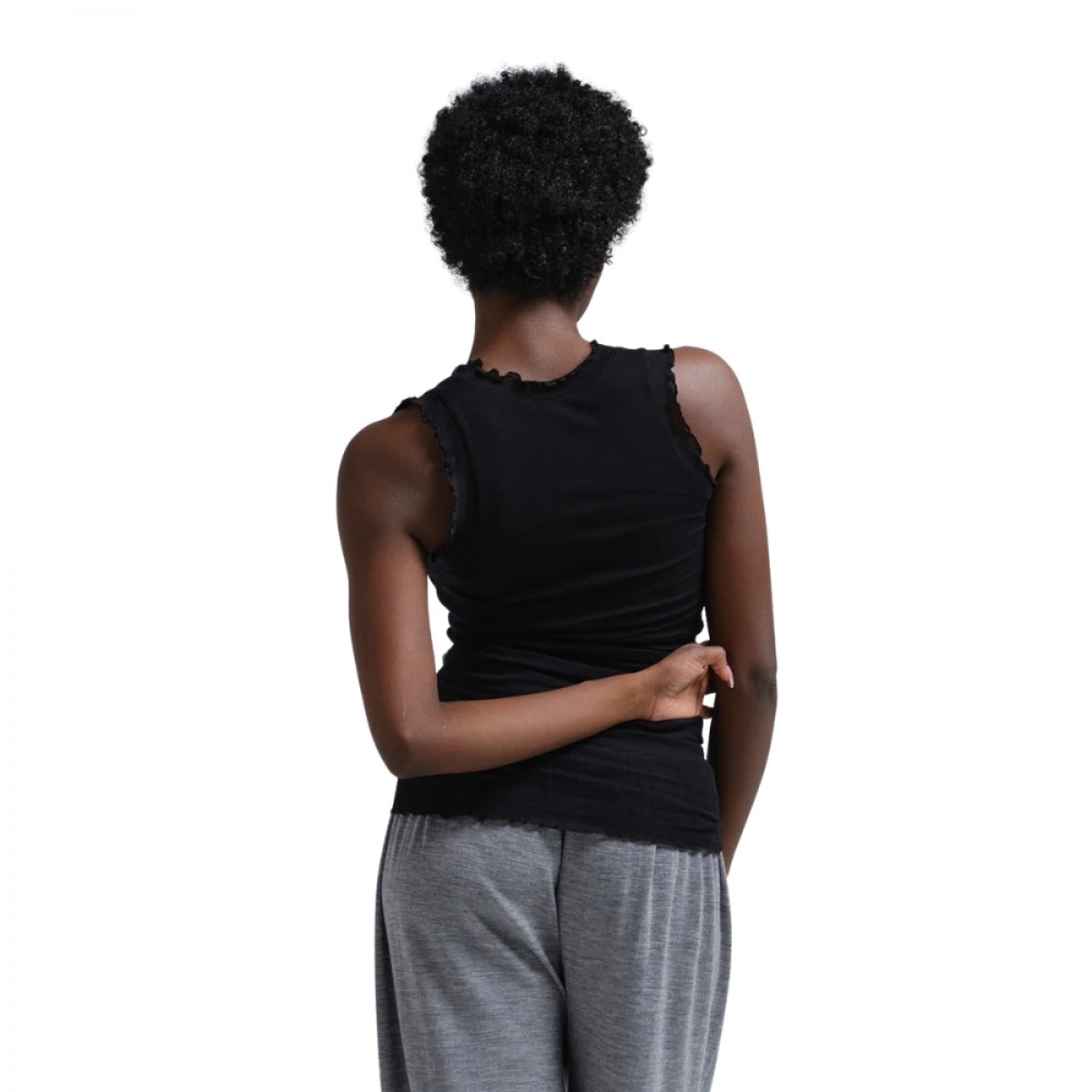 flounce top - black - ryg