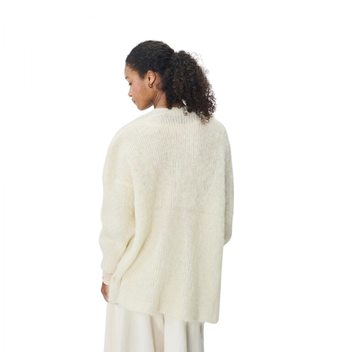 women's cardigan bymi - mother of pearl - ryg