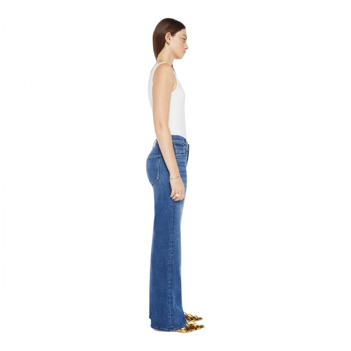 the mid rise maven sneak over the top - denim blue - fra siden 