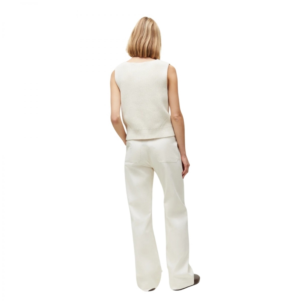 river pant - pure ecru - model bagfra 