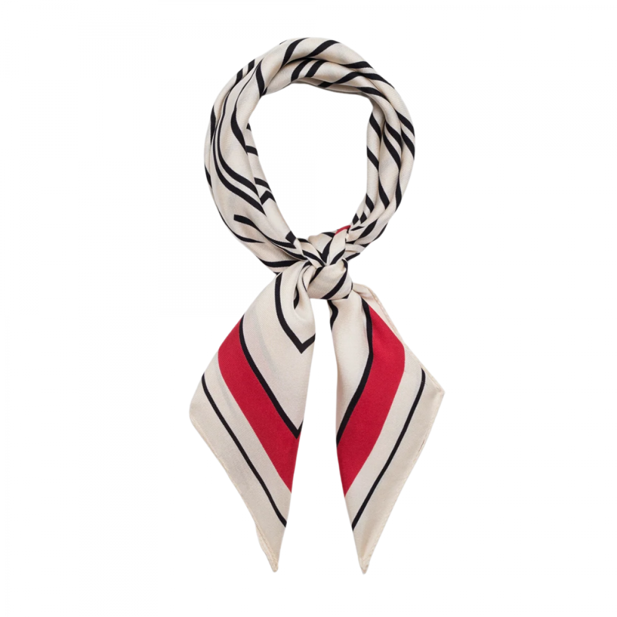 anine bing york scarf tango - red - look