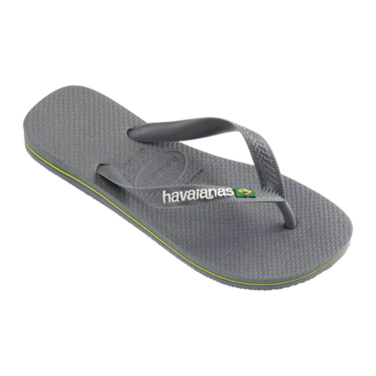 havaianas brasil logo - steel grey - oppefra 