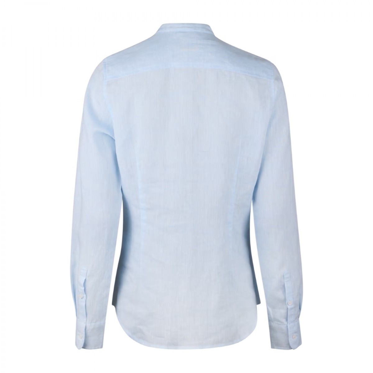 hillary linen blouse - blue - ryg