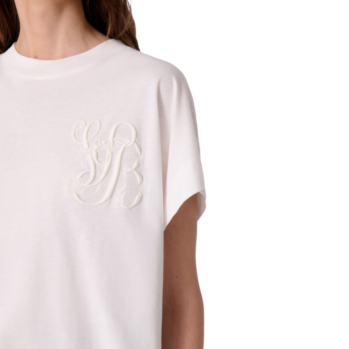 euridice t-shirt - ecru - logo 