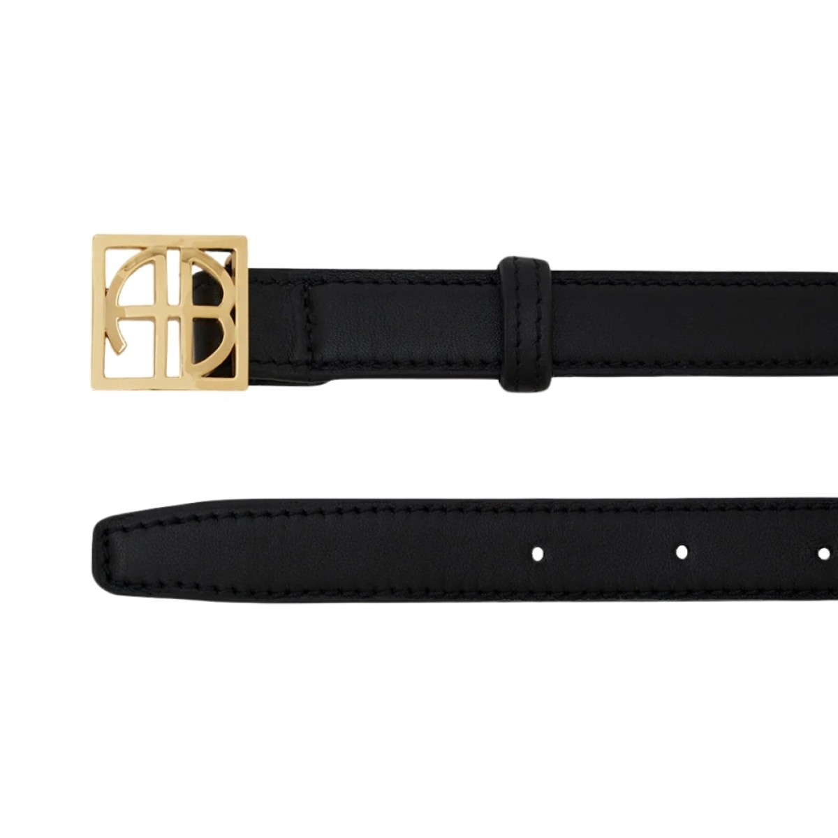 anine bing monogram belt - black - spænde