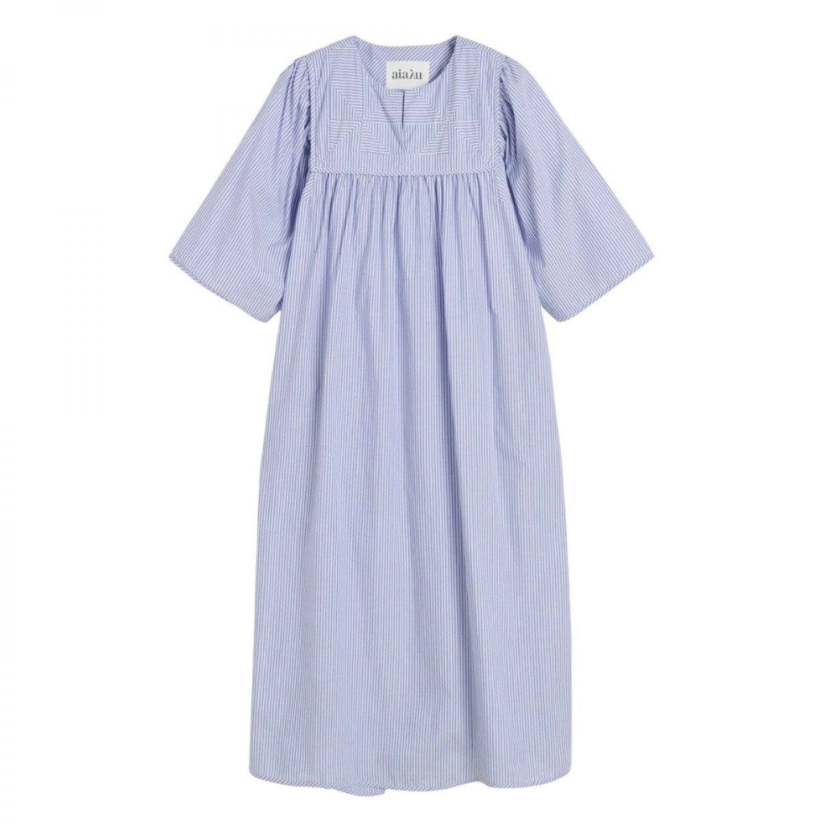 aiayu enola dress petite - mix air blue - front