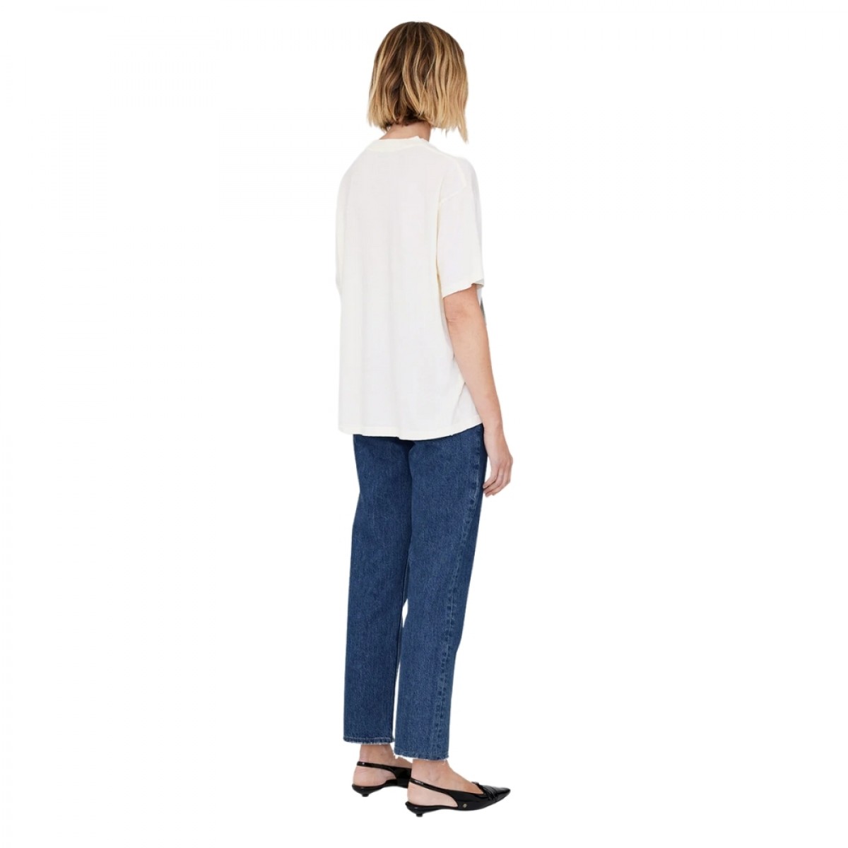 anine bing cade tee mushrooms - off white - ryg