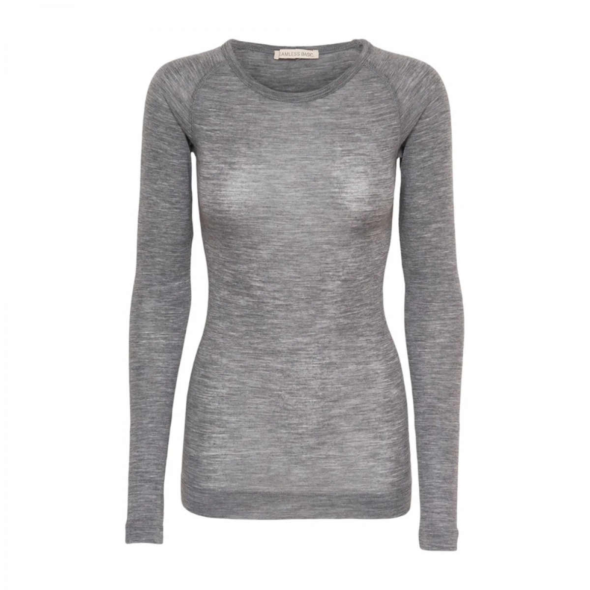 wollen jade - grey melange - front