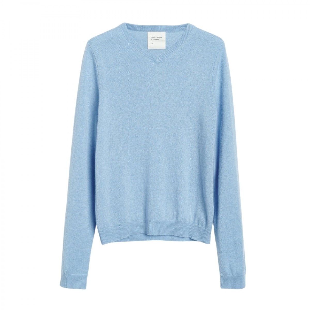 women´s fitted 90's v-neck - light blue - front
