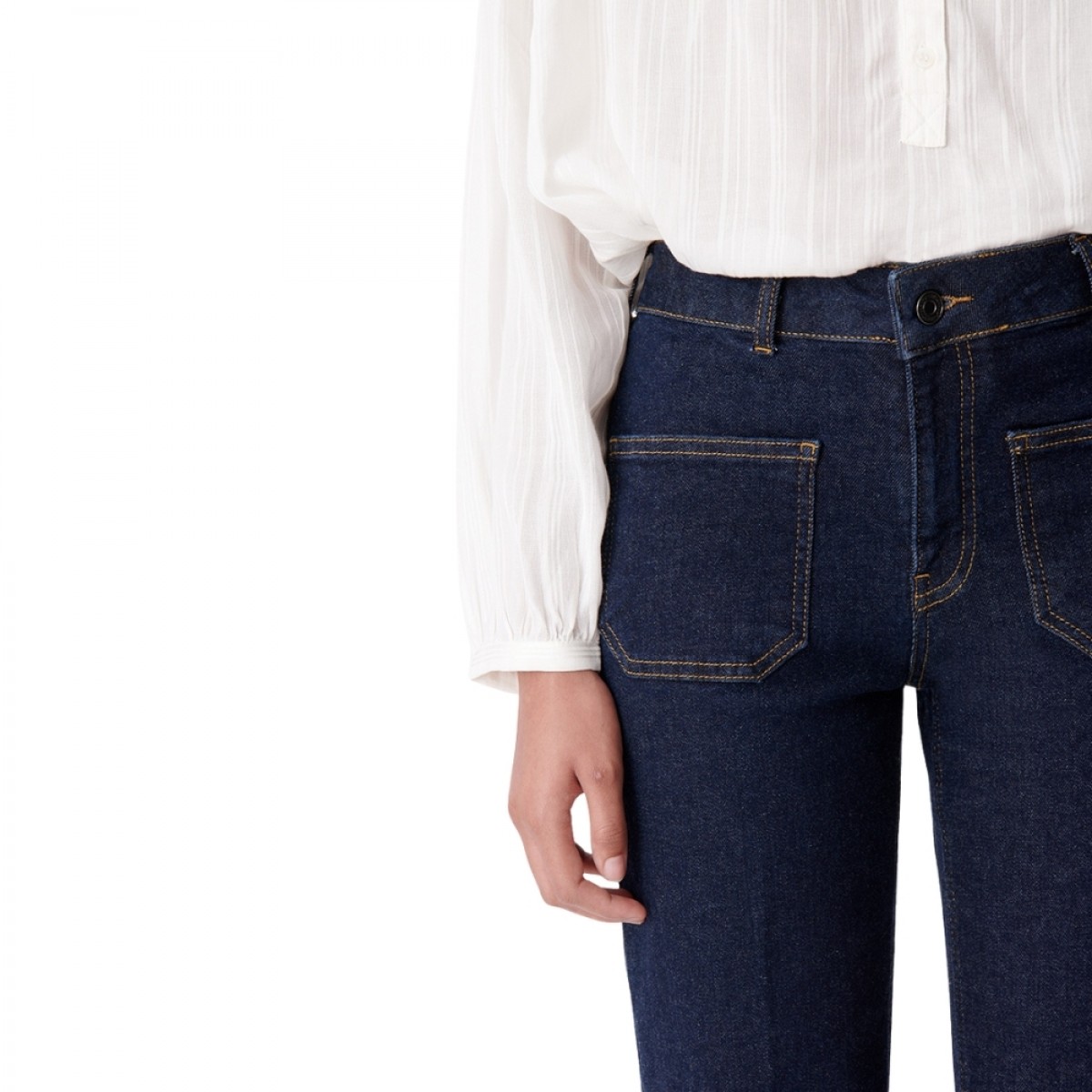 dompay jeans - indigo dark blue - lommer 