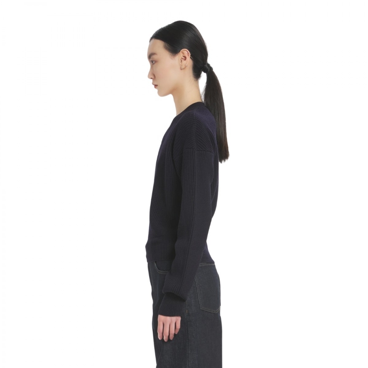 knitwear toni ribera - navy - fra siden 