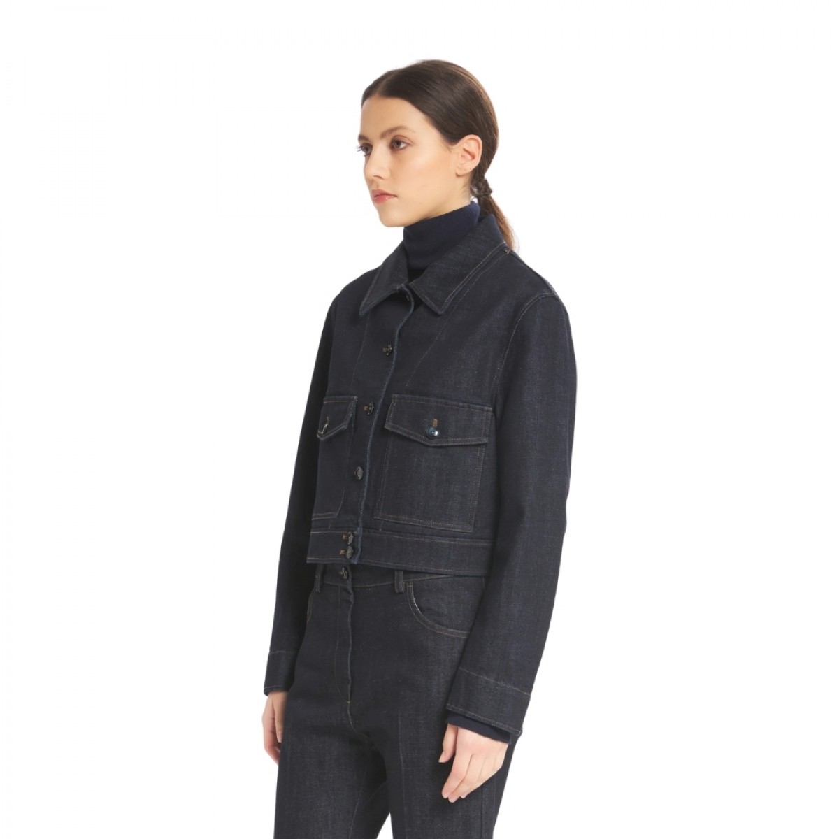 overshirt angelina paro - navy - look 1